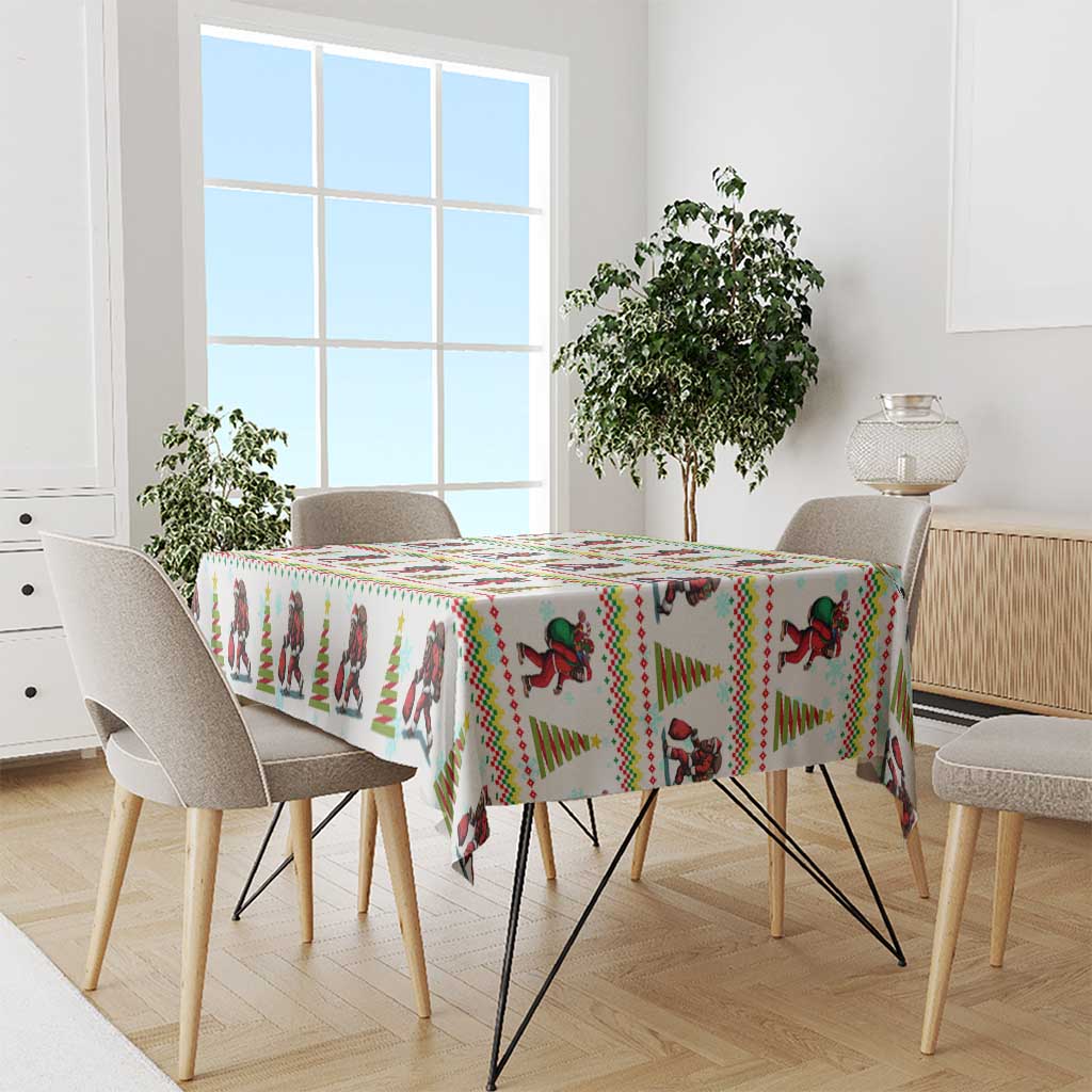 Amazing Bigfoot Christmas Tablecloth Xmas Holiday Patterns - Wonder Print Shop