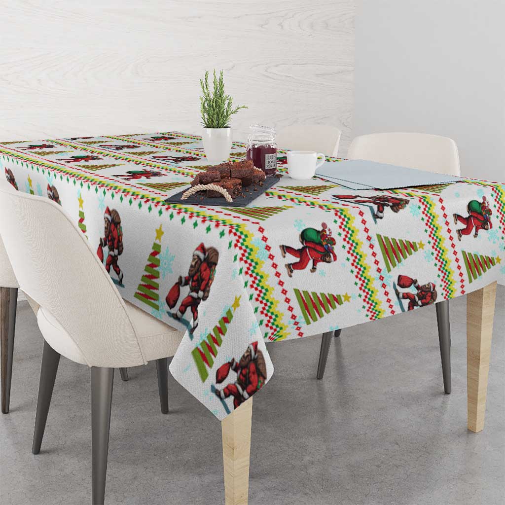 Amazing Bigfoot Christmas Tablecloth Xmas Holiday Patterns - Wonder Print Shop
