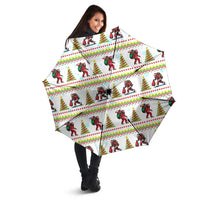 Amazing Bigfoot Christmas Umbrella Xmas Holiday Patterns - Wonder Print Shop