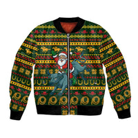 Amazing Cowboy Santa Claus Christmas Bomber Jacket Xmas Holiday Patterns - Wonder Print Shop