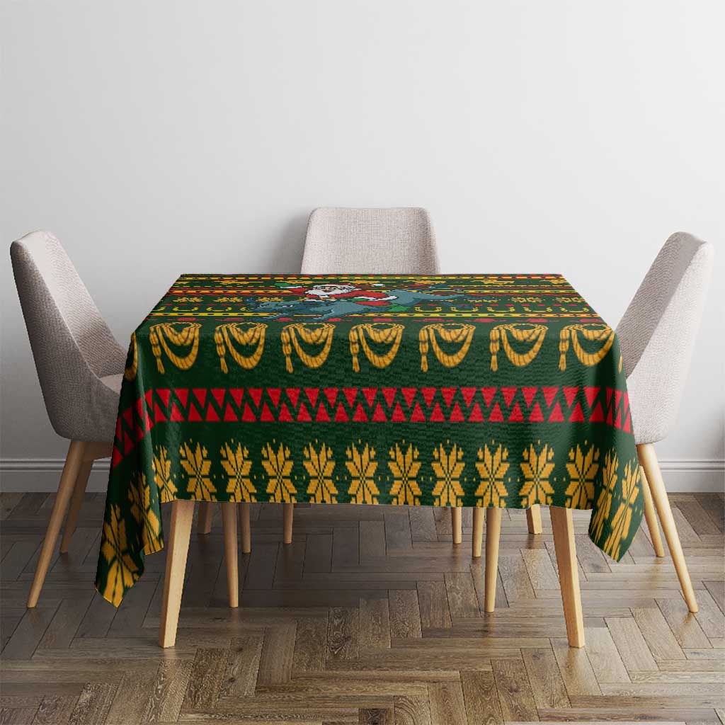 Amazing Cowboy Santa Claus Christmas Tablecloth Xmas Holiday Patterns - Wonder Print Shop