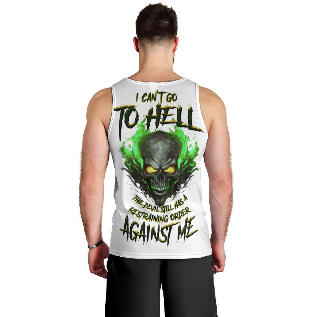 I Can't Go To Hell Fire Eyes Skull Men Tank Top - Wonder Print Shop