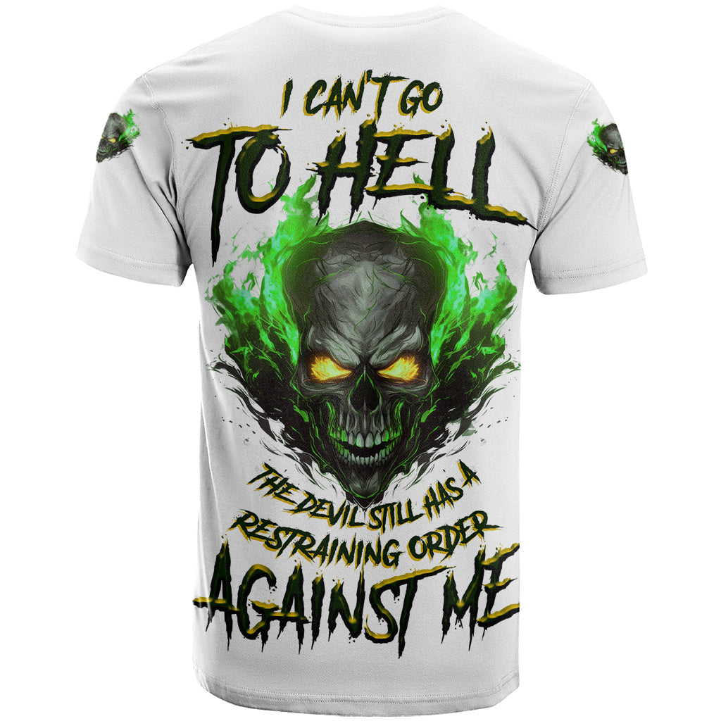 I Can't Go To Hell Fire Eyes Skull T Shirt - Wonder Print Shop