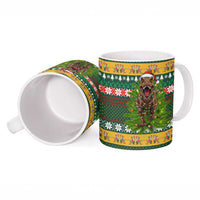 Christmas T Rex In Noel Tree Ceramic Mug Xmas Holiday Patterns - Wonder Print Shop