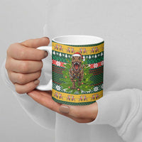 Christmas T Rex In Noel Tree Ceramic Mug Xmas Holiday Patterns - Wonder Print Shop