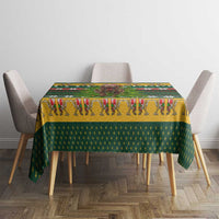Christmas T Rex In Noel Tree Tablecloth Xmas Holiday Patterns - Wonder Print Shop