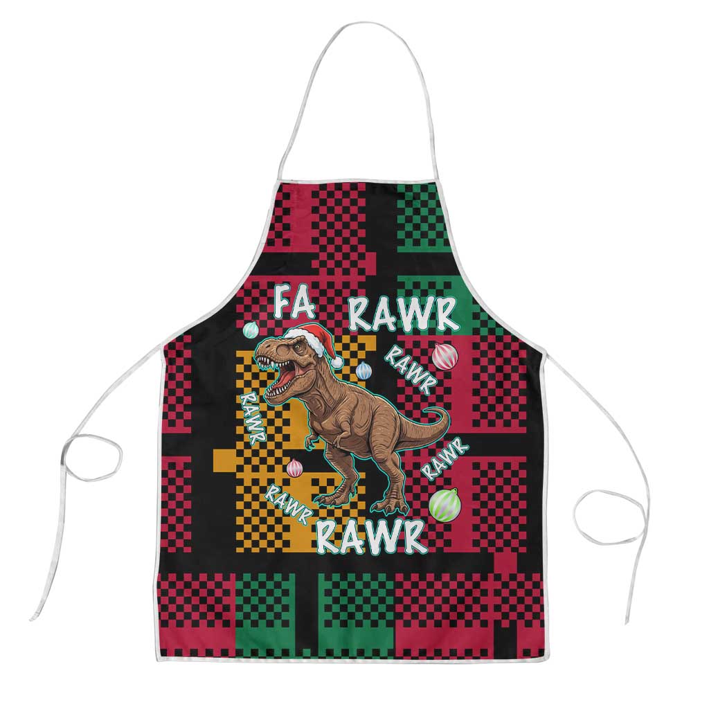 Christmas T Rex Rawr Rawr Rawr Apron Xmas Holiday Patterns - Wonder Print Shop