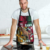 Christmas T Rex Rawr Rawr Rawr Apron Xmas Holiday Patterns - Wonder Print Shop