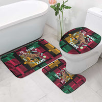 Christmas T Rex Rawr Rawr Rawr Bathroom Set Xmas Holiday Patterns - Wonder Print Shop