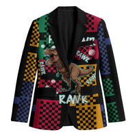 Christmas T Rex Rawr Rawr Rawr Blazer Xmas Holiday Patterns - Wonder Print Shop