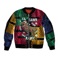 Christmas T Rex Rawr Rawr Rawr Bomber Jacket Xmas Holiday Patterns - Wonder Print Shop