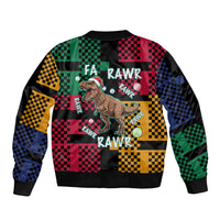 Christmas T Rex Rawr Rawr Rawr Bomber Jacket Xmas Holiday Patterns - Wonder Print Shop