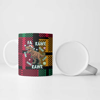 Christmas T Rex Rawr Rawr Rawr Ceramic Mug Xmas Holiday Patterns - Wonder Print Shop