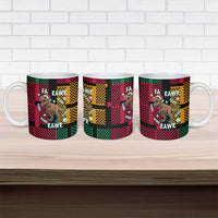 Christmas T Rex Rawr Rawr Rawr Ceramic Mug Xmas Holiday Patterns - Wonder Print Shop