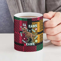 Christmas T Rex Rawr Rawr Rawr Ceramic Mug Xmas Holiday Patterns - Wonder Print Shop