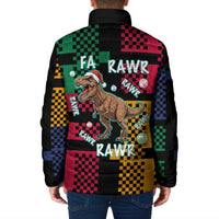 Christmas T Rex Rawr Rawr Rawr Padded Jacket Xmas Holiday Patterns - Wonder Print Shop