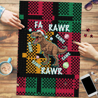Christmas T Rex Rawr Rawr Rawr Puzzle Xmas Holiday Patterns - Wonder Print Shop