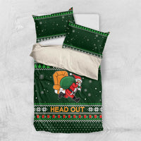 Ight Imma Head Out Santa Funny Christmas Christmas Bedding Set Xmas Holiday Patterns - Wonder Print Shop