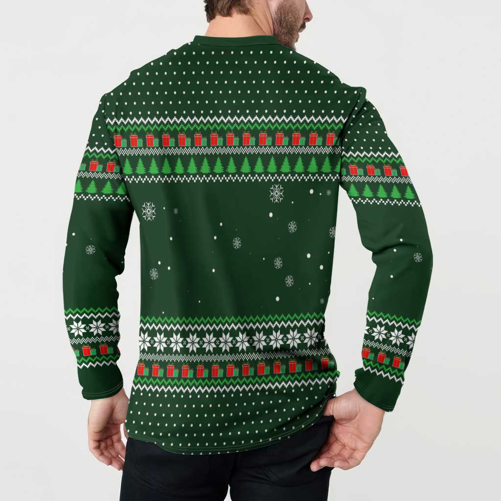 Ight Imma Head Out Santa Funny Christmas Christmas Button Sweatshirt Xmas Holiday Patterns - Wonder Print Shop