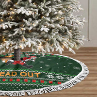 Ight Imma Head Out Santa Funny Christmas Tree Skirt Xmas Holiday Patterns - Wonder Print Shop