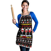 Wine Red Christmas Christmas Christmas Apron Xmas Holiday Patterns - Wonder Print Shop
