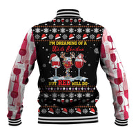 Wine Red Christmas Christmas Christmas Baseball Jacket Xmas Holiday Patterns - Wonder Print Shop