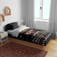 Wine Red Christmas Christmas Christmas Bedding Set Xmas Holiday Patterns - Wonder Print Shop