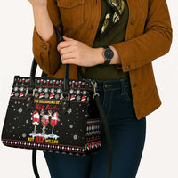 Wine Red Christmas Christmas Christmas Leather Bag Xmas Holiday Patterns - Wonder Print Shop