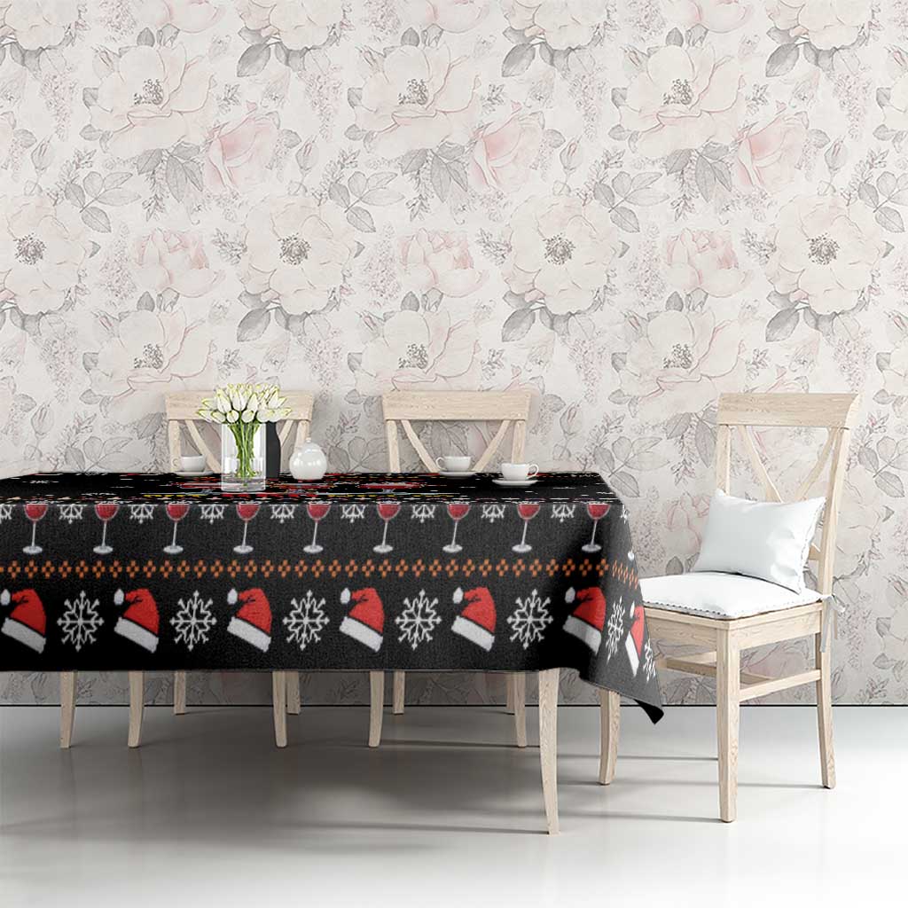 Wine Red Christmas Christmas Christmas Tablecloth Xmas Holiday Patterns - Wonder Print Shop