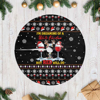 Wine Red Christmas Christmas Tree Skirt Xmas Holiday Patterns - Wonder Print Shop