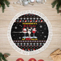 Wine Red Christmas Christmas Tree Skirt Xmas Holiday Patterns - Wonder Print Shop