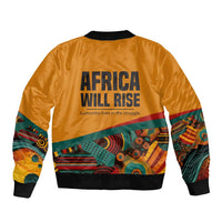 Patrice Lumumba Bomber Jacket with Profile Portrait and Bold Africa Will Rise Statement - Wonder Print Shop