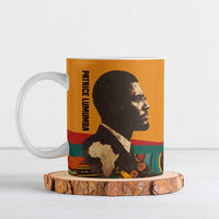 Patrice Lumumba Ceramic Mug with Profile Portrait and Bold Africa Will Rise Statement - Wonder Print Shop