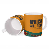 Patrice Lumumba Ceramic Mug with Profile Portrait and Bold Africa Will Rise Statement - Wonder Print Shop