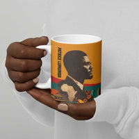 Patrice Lumumba Ceramic Mug with Profile Portrait and Bold Africa Will Rise Statement - Wonder Print Shop