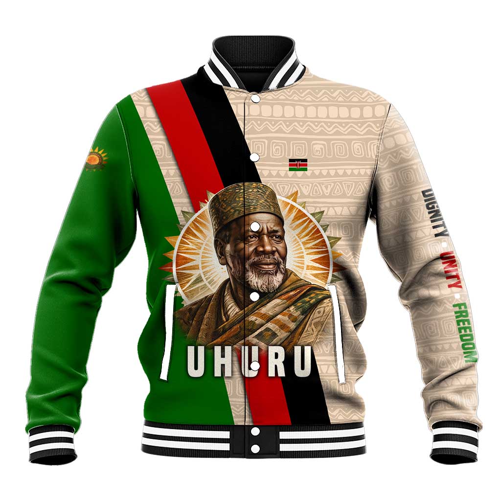 Jomo Kenyatta Baseball Jacket Uhuru and Kenyan Heritage Quote Tribute - Wonder Print Shop