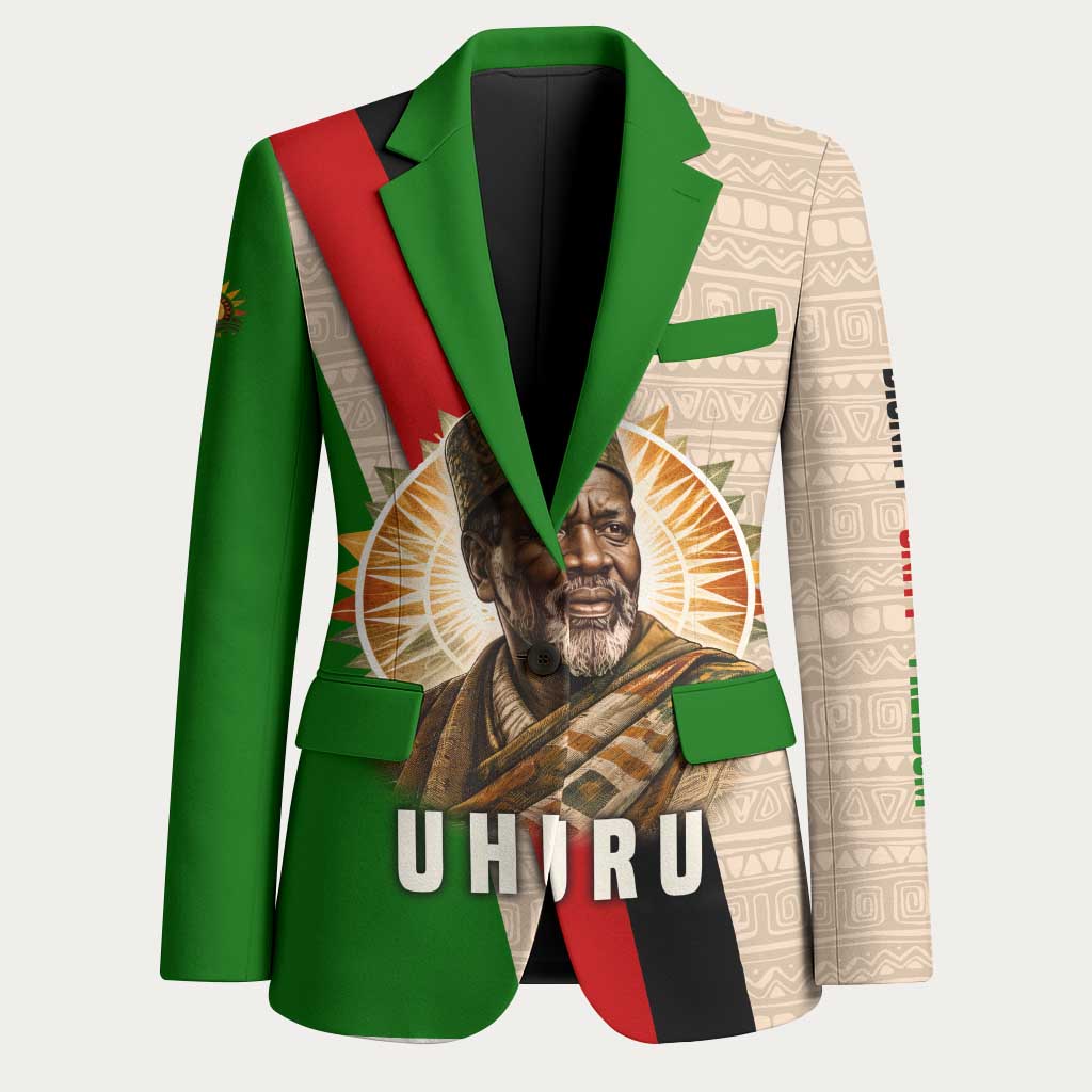Jomo Kenyatta Blazer Uhuru and Kenyan Heritage Quote Tribute - Wonder Print Shop