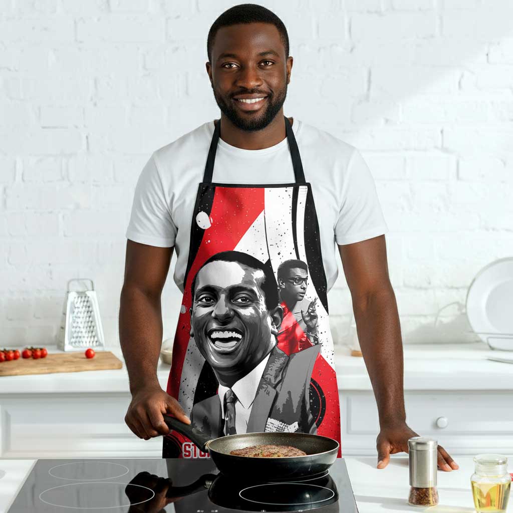 Stokely Carmichael Apron Abstract Design Black Power Text Civil Rights Activist - Wonder Print Shop