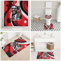 Stokely Carmichael Bathroom Set Abstract Design Black Power Text Civil Rights Activist - Wonder Print Shop