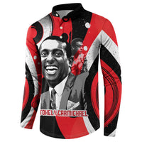 Stokely Carmichael Button Sweatshirt Abstract Design Black Power Text Civil Rights Activist