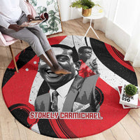 Stokely Carmichael Round Carpet Abstract Design Black Power Text Civil Rights Activist - Wonder Print Shop
