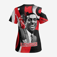 Stokely Carmichael Scrub Top Abstract Design Black Power Text Civil Rights Activist - Wonder Print Shop