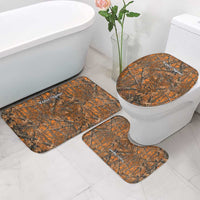 Personalized Deer Hunter Bathroom Set Antler Outline and Autumn Camouflage Hunting