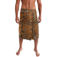Personalized Deer Hunter Lavalava Antler Outline and Autumn Camouflage Hunting