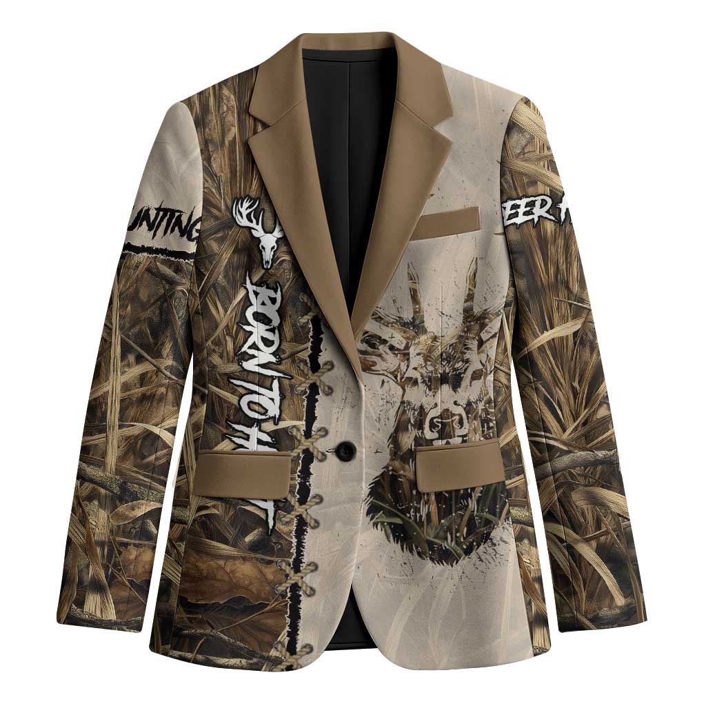 Personalized Born to Hunt Blazer Deer Hunting Lacing Detail and Camo Traditional