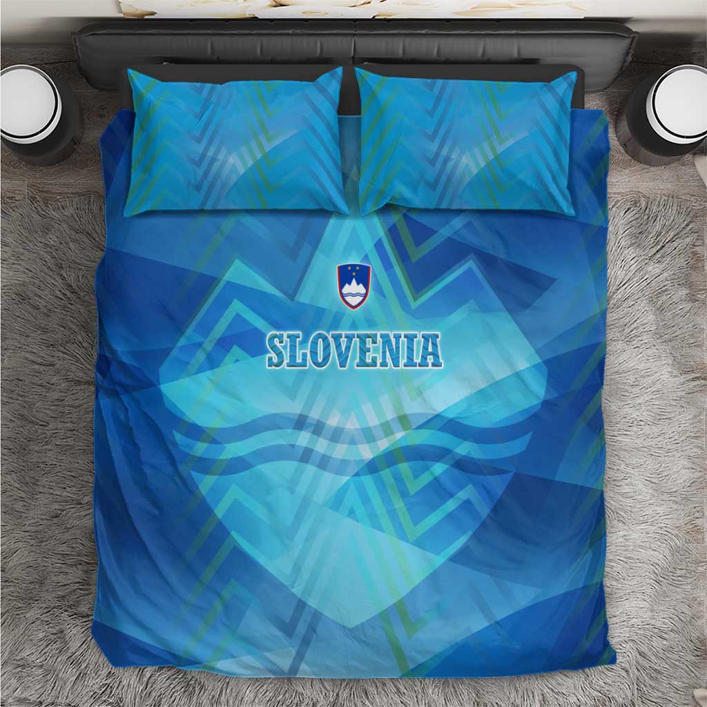 Slovenia Sport Bedding Set Alpine-Inspired Design with National Crest