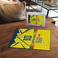 Personalized Ecuador Football Puzzle Dynamic Line Soccer Graphic Flag Colors
