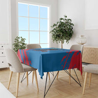 Mongolia Tablecloth with Eagle Strong Wild Free Red Blue Brush Spirit