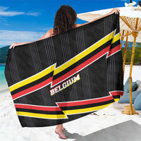 Belgium flag lightning stripe sarong, black with red and yellow diagonal bands