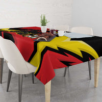 Belgium Tablecloth with Black Red Lion Crest Flag Flame Spirit